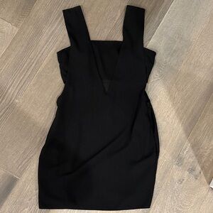Elegant Black Cutout Bandeau Dress